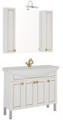Aquanet Мебель для ванной &quot;Честер 105&quot; белый/золото