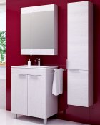 Aqwella Мебель для ванной Бриг 60 сосна магия, с дверцами и зеркальным шкафом