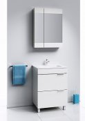 Aqwella Мебель для ванной Бриг 60 белая, 2 ящика, зеркальный шкаф