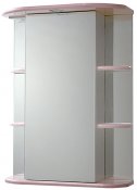 СанТа Зеркальный шкаф Герда 55 фацет свет, розовый