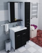 СанТа Мебель для ванной Омега 60 L дверцы черная