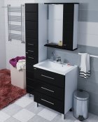 СанТа Мебель для ванной Омега 65 R напольная черная