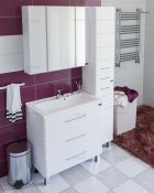 СанТа Мебель для ванной Омега 80 напольная, зеркало Стандарт