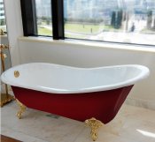 Magliezza Чугунная ванна Gracia Red 170x76 (ножки белые)
