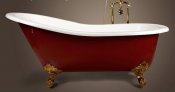 Magliezza Чугунная ванна Gracia Red 170x76 (ножки бронза)
