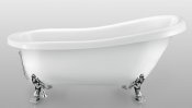 Magliezza Акриловая ванна на лапах Alba (155,5x72,5) ножки хром